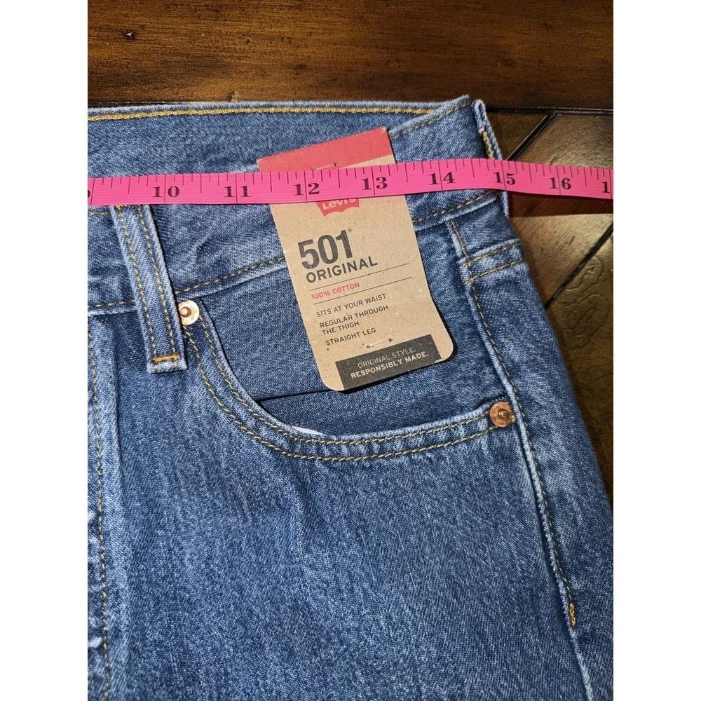 Levi's 501 29x34 Men's Denim Jeans Blue, Straight Leg, Button Fly‎ 100% Cotton